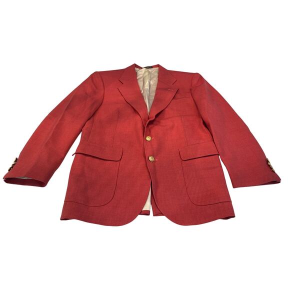 8-15 STANLEY BLACKER Men's Single Breasted Blazer Salmon Size 40R - Picture 1 of 10